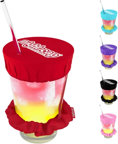 Miniatura 12 de Nightcap Coletero Cubrevasos - El Coletero Reutilizable para Prevención de Adulteración de Bebidas Como se Vio en Shark Tank Negro