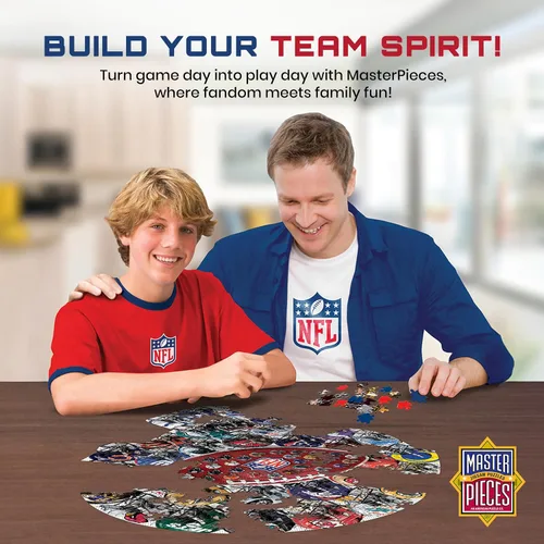 Miniatura 8 de MasterPieces Rompecabezas con Forma de Casco de Arte Drip de la NFL de 500 Piezas - Perfecto para Fanáticos de la NFL - 25"x22