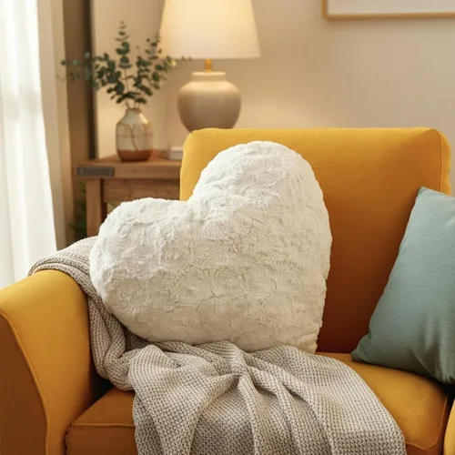 Miniatura 10 de DaDa Bedding Almohada de piel sintética con forma de corazón de ensueño hecha a mano, cojín de lujo verde esmeralda de la suerte con inserto cosido