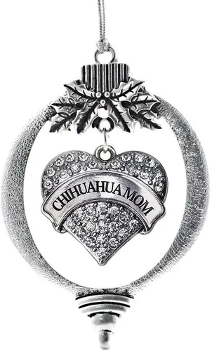 Miniatura 96 de Inspired Silver Adornos festivos de dije de corazón pave de plata con circonitas cúbicas