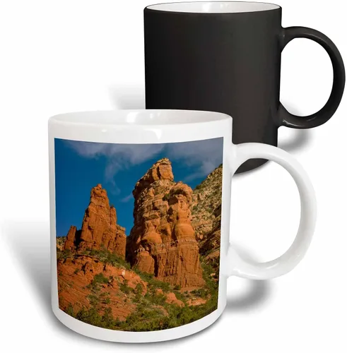 Miniatura 10 de 3dRose Danita Delimont – Rock Formations – Thunder, cafetera Rock, Sedona, Arizona, USA de montaña – Tazas, Negro/Blanco