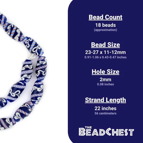 Miniatura 4 de TheBeadChest - Cuentas de Lewis y Clark azul índigo (0.945 x 0.472 in)