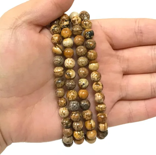 Miniatura 613 de Gem Avenue Handmade Round Bead Stretch Bracelet Unisex Natural Stone Beaded Jewelry for Men & Women, Elastic Wristband for Daily Wear