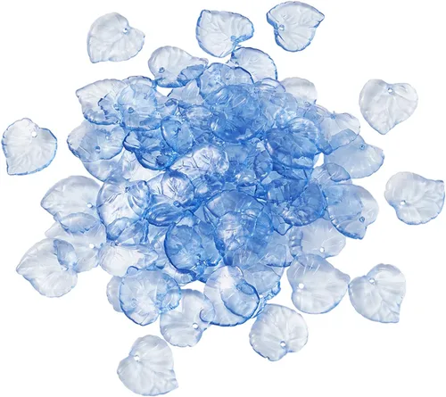 Miniatura 28 de Craftdady Dijes de cuentas de hojas de arce transparentes, colgantes colgantes de adorno para colgar, bonitos dijes para collares, pulseras