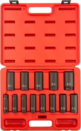Miniatura 2 de Sunex 2651 - Juego de llaves de vaso de impacto SAE estándar de 1/2 pulgada, 13 piezas