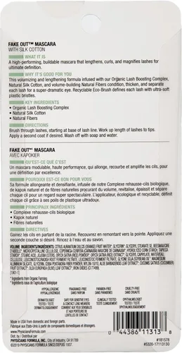 Miniatura 8 de Physicians Formula Organic Wear Máscara Potenciadora de Pestañas Totalmente Natural, Levanta, Alarga, Para Ojos Sensibles, Probada por Dermatólogos