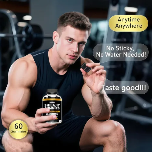 Miniatura 9 de Shilajit - Gomitas de 3000 mg para hombres y mujeres, gomitas naturales puras del Himalaya Shilajit con ácido fúlvico, vegano, apoyo de energía