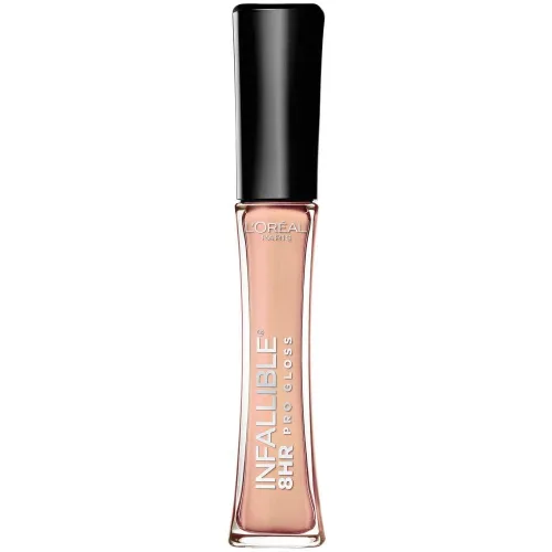 Miniatura 30 de L'Oreal Paris Maquillaje Infallible Brillo labial hidratante de 8 horas, Fiery, 0.21 onzas líquidas