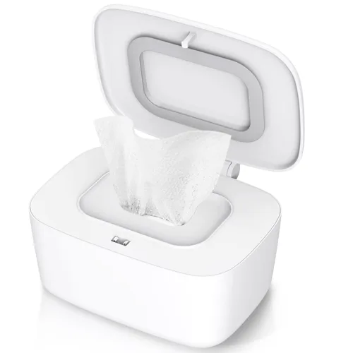 Dispensador de toallitas, soporte para toallitas para bebé, contenedor de toallitas recargable, prensa portátil para abrir, antideslizante