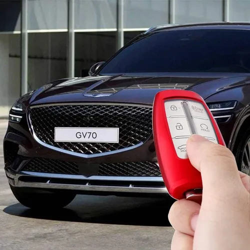 Miniatura 3 de Hyundai Genesis - Funda para llavero compatible con Hyundai Genesis G70 GV70 G80 GV80 G90 GV90 GV90 de silicona TPU funda protectora con llavero