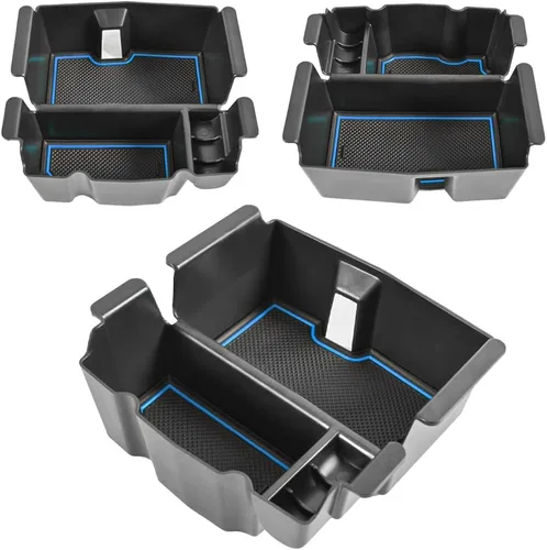 Miniatura 7 de Organizador de consola central compatible con accesorios Jeep Wrangler JL y JLU 2018 2019-2024 2025 2026, Gladiator JT Truck 2020 2021 2022 Azul