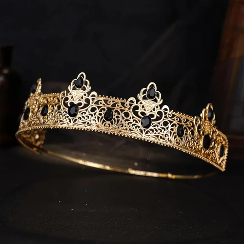 Miniatura 4 de Corona dorada de rey para hombre, decoración para cumpleaños, graduación, fiesta, disfraz, boda, Halloween, día del padre, regalo para hombres