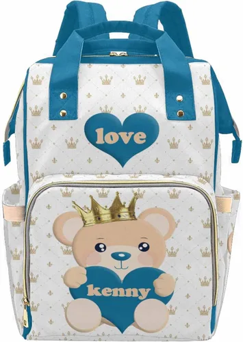 Miniatura 45 de Mochila personalizada para pañales con nombre, mochila grande multifuncional personalizada para pañales de gran capacidad, bolsa de mamá para nueva