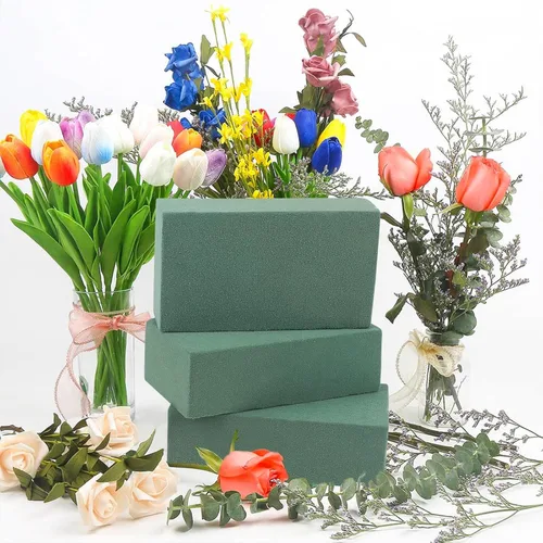 Miniatura 6 de CCINEE 3 piezas de bloques de espuma floral, bloques verdes de espuma floral para mini floristería, suministros para arreglos de flores frescas