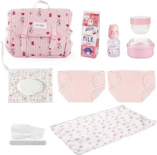 BABESIDE Juego de 10 piezas de accesorios para muñecas reborn para muñecas de 17-22 pulgadas, juego de alimentación y cuidado, incluye bolsa de