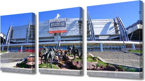 Miniatura 24 de TUMOVO American Sports - Decoración de pared Wrigley Stadium, 3 piezas, arte de pared de estadio de béisbol, cuadros para decoración del hogar