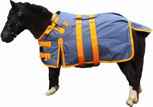 Miniatura 18 de Manta de invierno de 36" 1200D para potro, poni, caballo pequeño, asno recién destetado Teal 51945