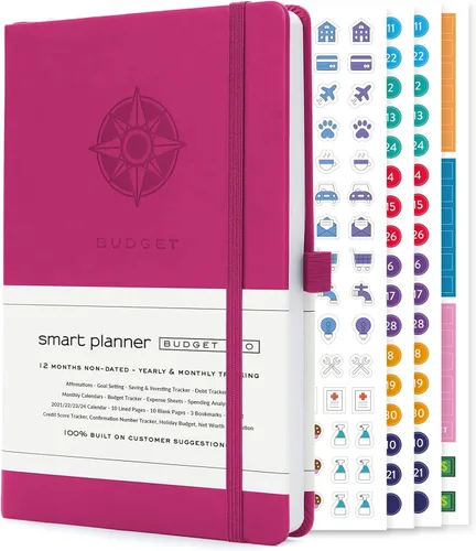 Miniatura 8 de Agenda de presupuesto Smart Planner – Agenda financiera tamaño A5 – Planificador de presupuesto sin fecha 2024-2025 y organizador mensual