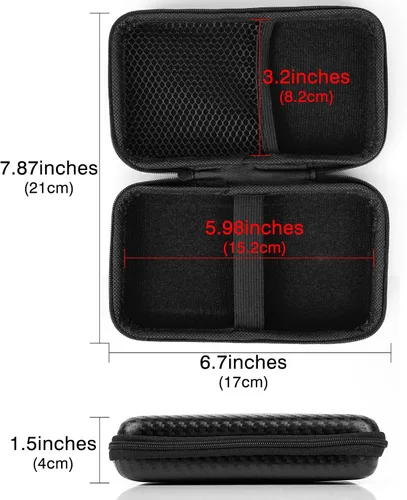 Miniatura 2 de Estuche de transporte para banco de energía solar, caja de almacenamiento de viaje dura portátil para cargadores solares, compatible con BLAVOR Negro