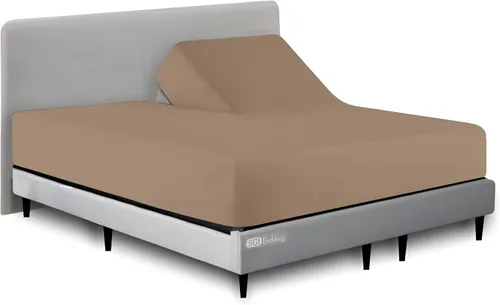 Miniatura 17 de SGI bedding Sábana bajera ajustable Queen Split Top de 28 pulgadas con cabezal flexible SOLO 100% algodón egipcio 1000 hilos Sábana bajera Flex Top