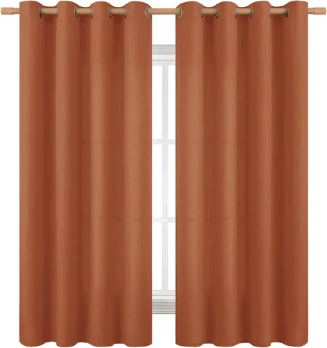 Miniatura 96 de BGment Cortinas de Lino Beige de 63 Pulgadas de Largo 2 Paneles - Tratamientos para Ventanas con Textura de Arpillera Filtrantes de Luz Cortinas