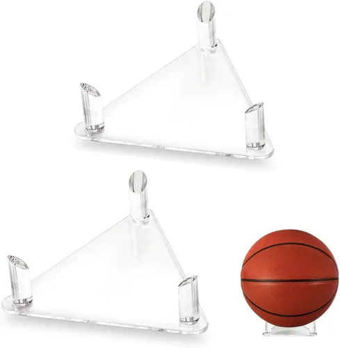 Tasybox Soporte de bola acrílica, estante de almacenamiento de pelotas deportivas para baloncesto, fútbol, voleibol, fútbol, pelotas de rugby,
