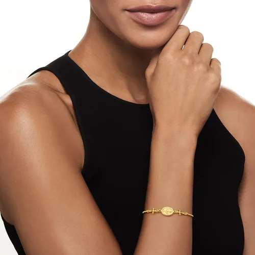 Miniatura 2 de Ross-Simons Pulsera Bolo con medalla milagrosa Oro no conocido