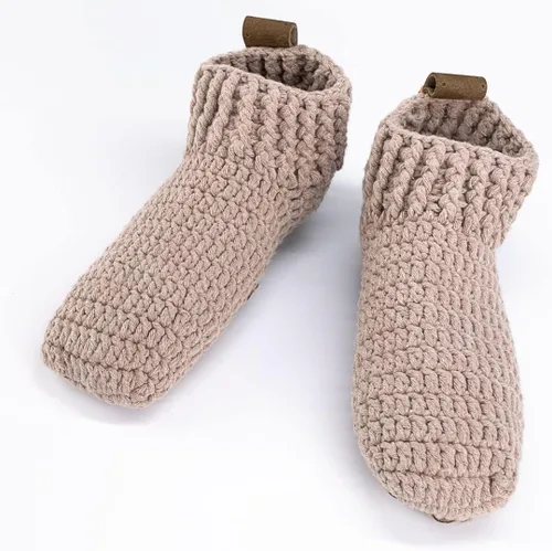 Miniatura 3 de Los Pimas Unisex Kids Slippers Boys and Girls Slippers for Home and Indoors Soft and Warm Peruvian Cotton Wool, Genuine Leather Sole & Heel