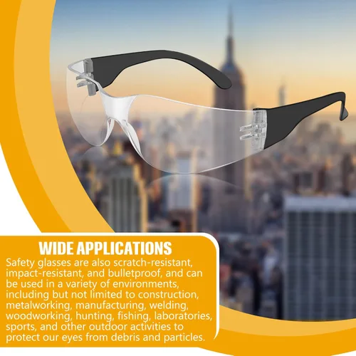 Miniatura 6 de Youyole 84 pares de gafas de seguridad para hombres y mujeres, gafas protectoras a granel, lentes de policarbonato unisex, transparentes