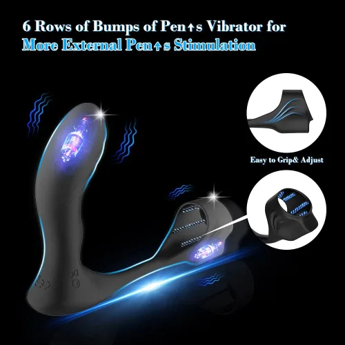 Miniatura 4 de Blended Climax Masajeador de próstata Vibrador para el pene Masculino Adulto Juguetes Sexuales para Hombres, Control Remoto Vibrador Consolador Anal