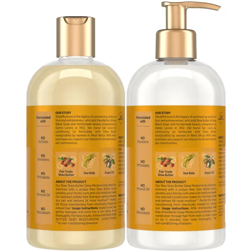 Miniatura 2 de Shea Moisture champú de manteca de karité de 13 oz y acondicionador fortalecedor 13 oz