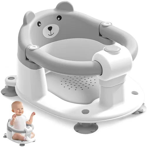 Miniatura 8 de Asiento de baño para bebés de 6 meses en adelante, asientos de baño antideslizantes para bebés sentados, silla de bañera segura para bebés y recién