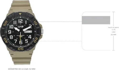 Miniatura 4 de Casio MRW200H Series Men's Analog Watch Sporty Design 100 Meter Water Resistance Date Display Rotary Bezel Regular Time Keeping