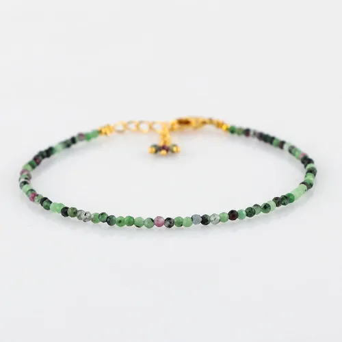 Miniatura 2 de TGH Pulsera de cuentas naturales con piedras preciosas microfacetadas, joyería para ella, cristales curativos energéticos de piedra natal, cadena