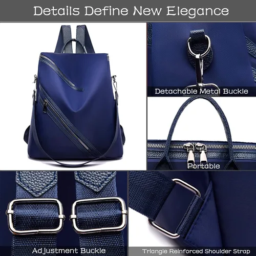 Miniatura 4 de FANDARE - Mochila para mujer, Azul / Patchwork), CC-AW003