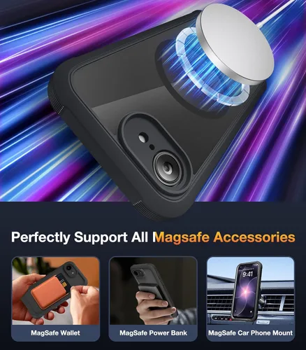 Miniatura 444 de Diaclara Funda diseñada para iPhone 16, mejorada [protección completa de la cámara], carcasa resistente de cuerpo completo con protector de pantalla