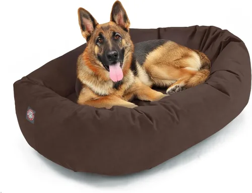 Miniatura 40 de Majestic Pet Cama para Perros Grandes Lavable de 40 Pulgadas, Mueble Ortopédico en Forma de Donut para Perros Grandes, Almohadilla y Alfombra de Gris