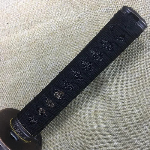 Miniatura 6 de Katana corta hecha a mano japonesa Wakizashi Samurai Espada T10 Acero Arcilla Templada Hoja