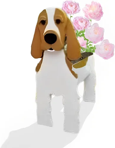 Miniatura 51 de Macetero de flores para perros, regalos para mujeres, bonitas macetas de PVC para perros, macetas para interiores y exteriores, maceta de jardín