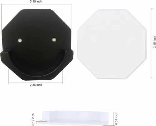 Miniatura 7 de Soporte para cortina de ducha, paquete de 2 soportes adhesivos para colgar en la pared, soportes de barra de tensión para colgar cortinas de baño