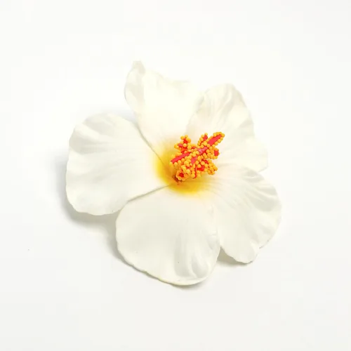 Miniatura 8 de Marsrut 10 flores de hibisco Hawaii fiesta de verano DIY decoraciones de flores artificiales Hula niñas favor de la decoración del cabello flor
