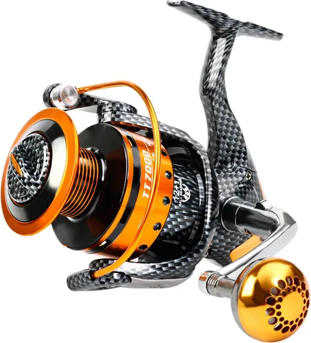 Miniatura 8 de Burning Shark Fishing Reels- 12+1 BB, Light and Smooth Spinning Reels, Powerful Carbon Fiber Drag, Saltwater and Freshwater Fishing
