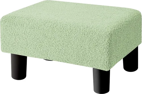Miniatura 24 de BRIAN & DANY Taburete pequeño para pies, taburetes de lino con patas, reposapiés pequeño estable para sala de estar, beige