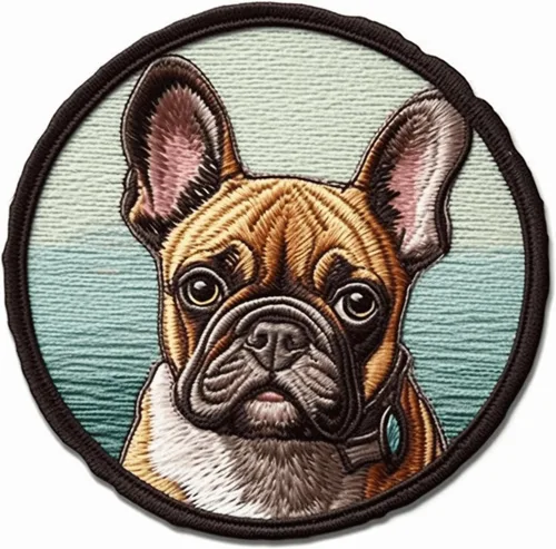 Miniatura 16 de Parche de perro Bulldog francés de 3 pulgadas, aplique sublimado bordado para ropa, chaleco de ropa, bordado decorativo para coser, emblema