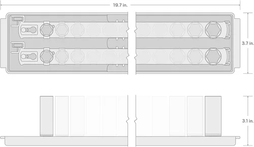 Miniatura 7 de TEKTON Juego de llaves de vaso de 6 puntos con rieles y bandeja, 30 piezas (1/4-1 pulg.) SHD91209