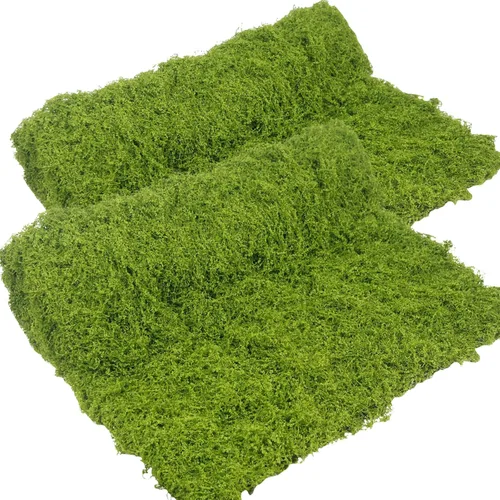 Miniatura 16 de 2 Rollos de Camino de Mesa de Musgo Falso para Decoración 4" x 47" Musgo Artificial para Plantas de Interior Hierba Blanca Falso para Macetas