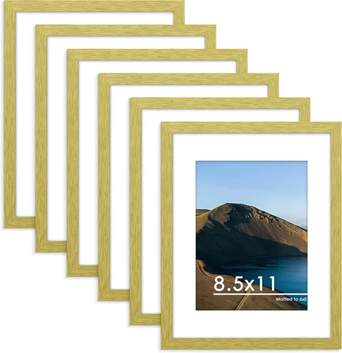 Miniatura 60 de PEALSN - Juego de 6 portarretratos de 5 x 7 pulgadas para fotos de 4 x 6 pulgadas con paspartú/5 x 7 pulgadas sin paspartú, para montaje en Negro