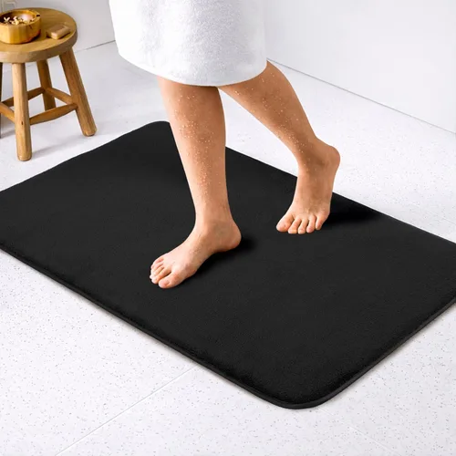 Miniatura 37 de American Soft Linen - Alfombra de baño antideslizante, 100% de algodón, 17 x 24 pulgadas, alfombras de baño lavables, tapetes peludos, color beige