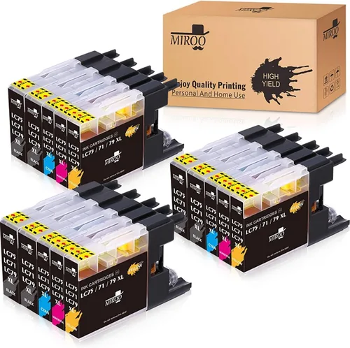MIROO Cartucho de tinta de repuesto compatible para Brother LC75 LC71 LC79 XL, paquete de 15, funciona para Brother MFC J280W J825DW J430W J835DW