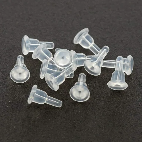 Miniatura 9 de Parte trasera de silicona transparente para aretes, 150 unidades, 75 pares hipoalergénicos, seguros para aretes tipo dormilona, de cobertura